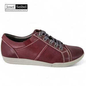 JOSEF SEIBEL Dany 59 Burgundy Leather Sneakers size 38